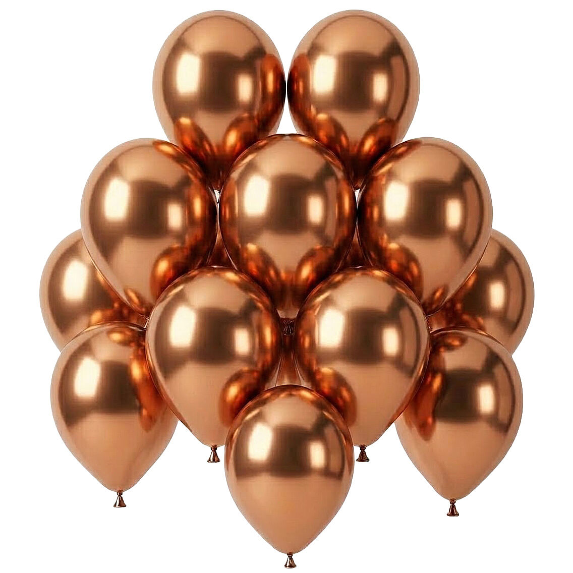Bakır Renk Lateks krom Balon (30 cm) - 12 Adet - 1