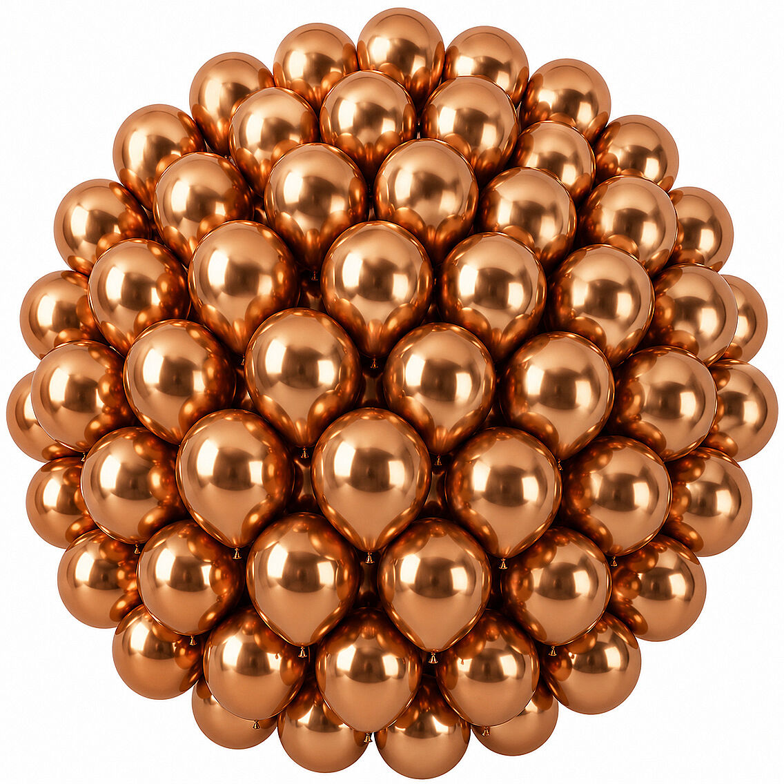 Bakır Renk Lateks krom Balon (30 cm) - 50 Adet - 1