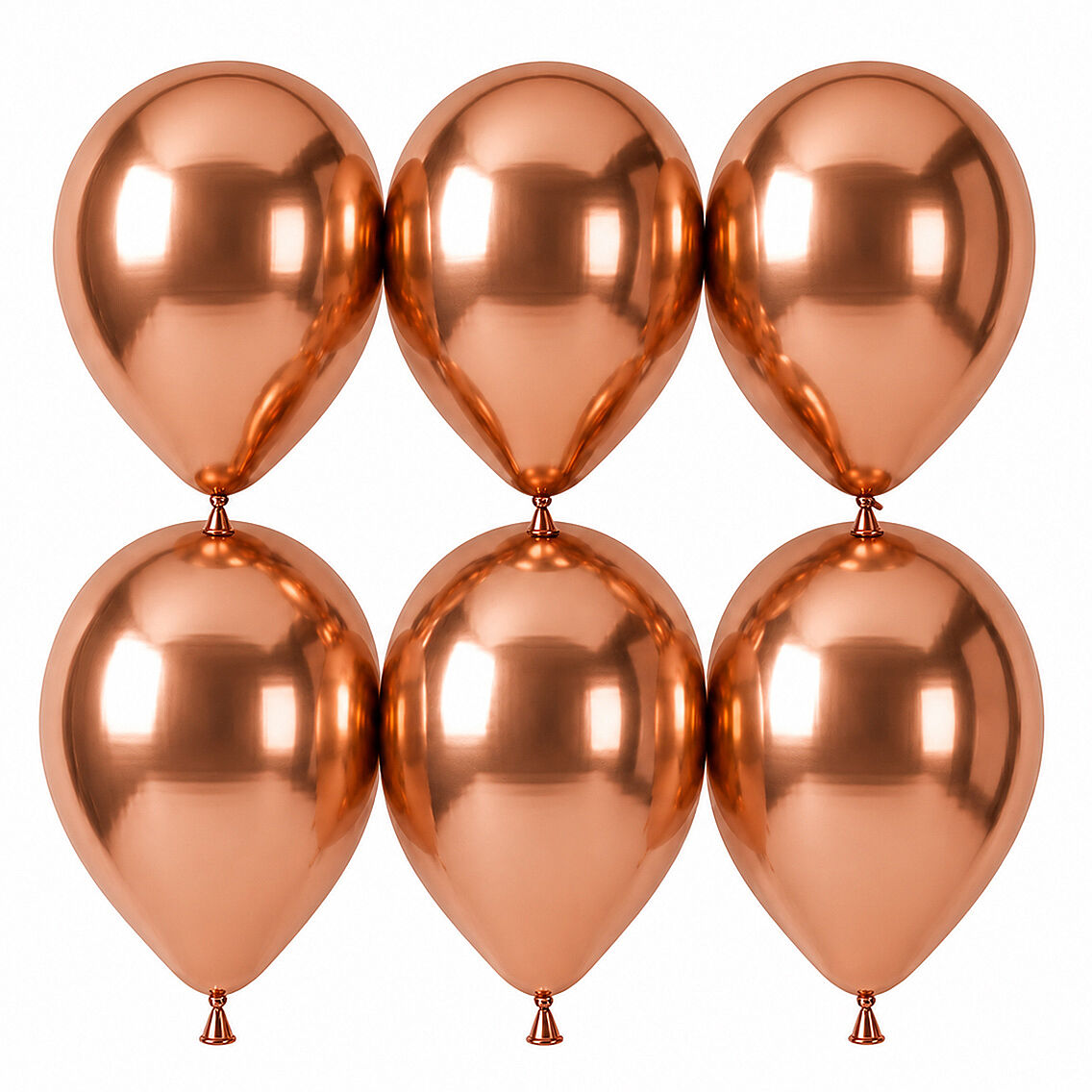 Bakır Renk Lateks krom Balon (30 cm) - 6 Adet - 1