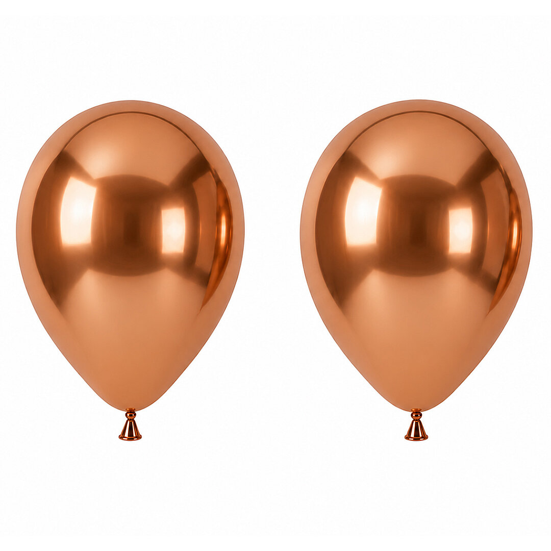 Bakır Renk Lateks krom Balon (45 cm) - 2 Adet - Beysüs