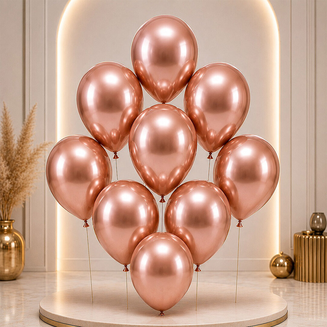 Bakır Renk Lateks krom Balon (45 cm) - 2 Adet - 2