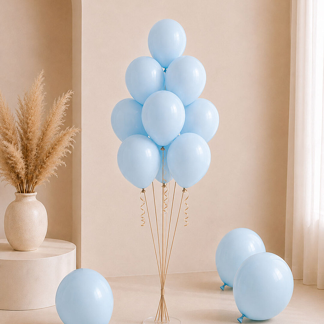 Bebek Mavi Renk Lateks Pastel Balon (30 cm) - 50 Adet - 1