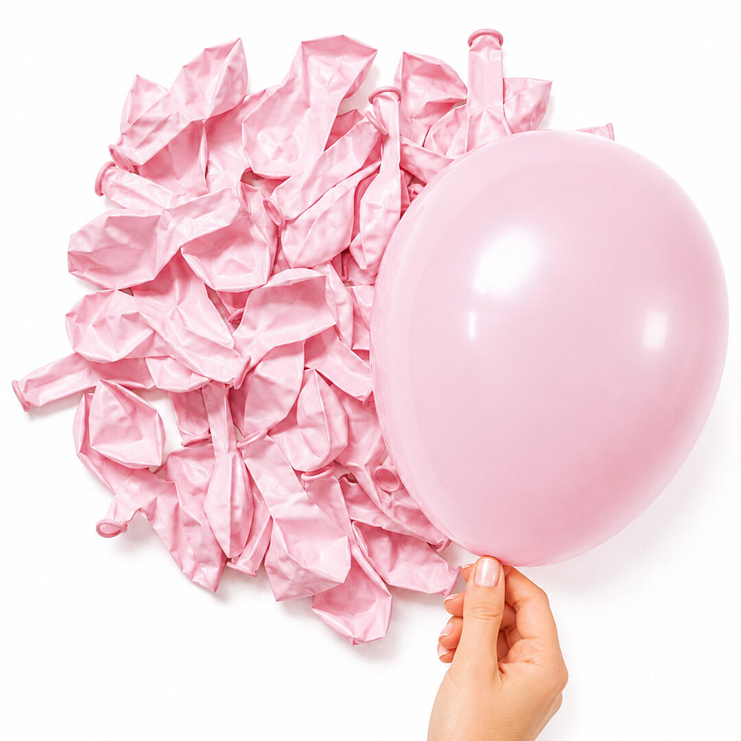 Bebek Pembe Renk Lateks Pastel Balon (13 cm) - 10 Adet - 2