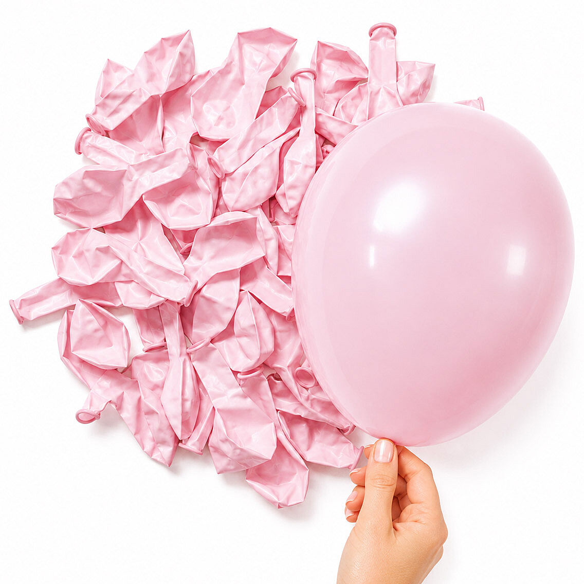 Bebek Pembe Renk Lateks Pastel Balon (13 cm) - 10 Adet - 2