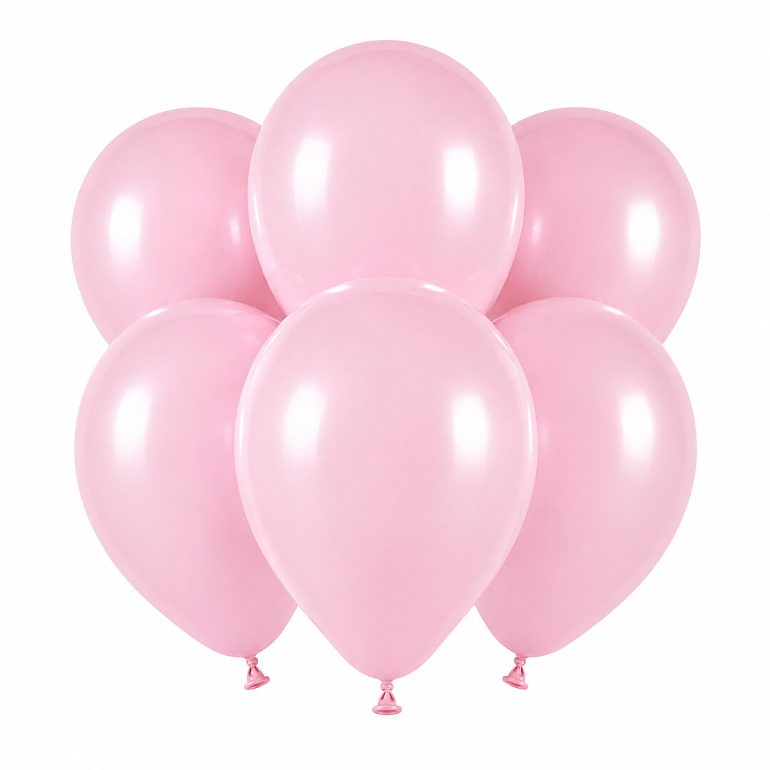 Bebek Pembe Renk Lateks Pastel Balon (30 cm) - 6 Adet - 1