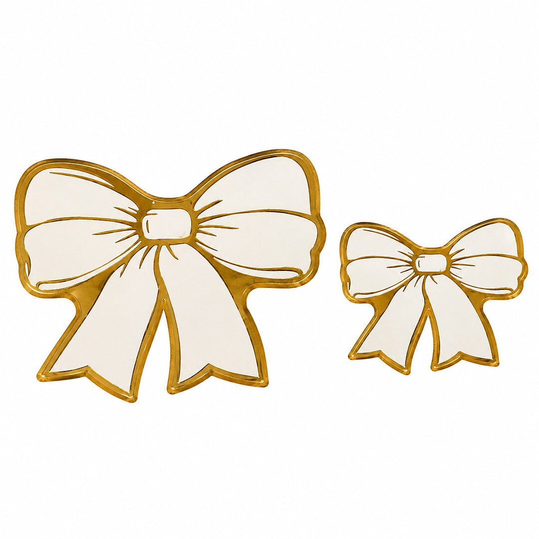 Beyaz Gold Fiyonk Balon Süsü 28’li - 2