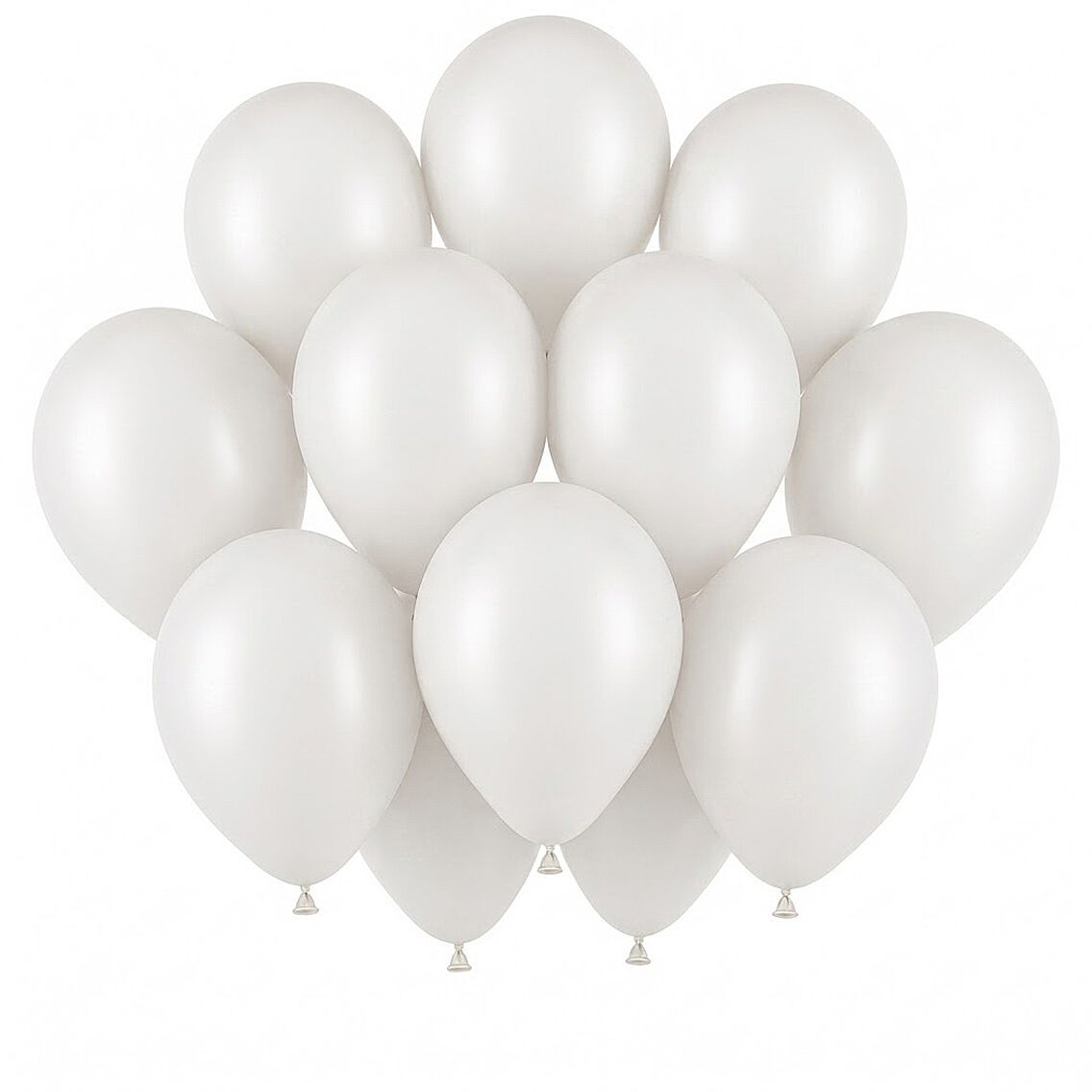 Beyaz Renk Lateks Pastel Balon (30 cm) - 12 Adet - 1