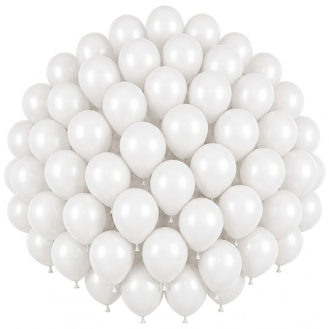 Beyaz Renk Lateks Pastel Balon (30 cm) - 50 Adet - 1