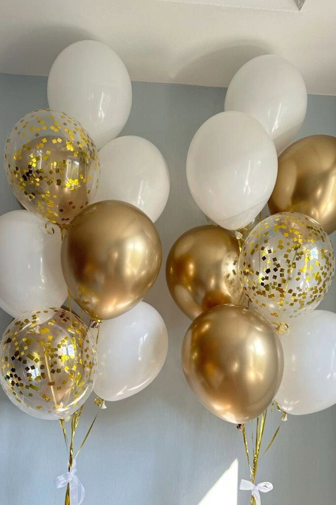 Beysüs 1 Yaş Balon Seti Gold Beyaz Şeffaf - Beysüs (1)