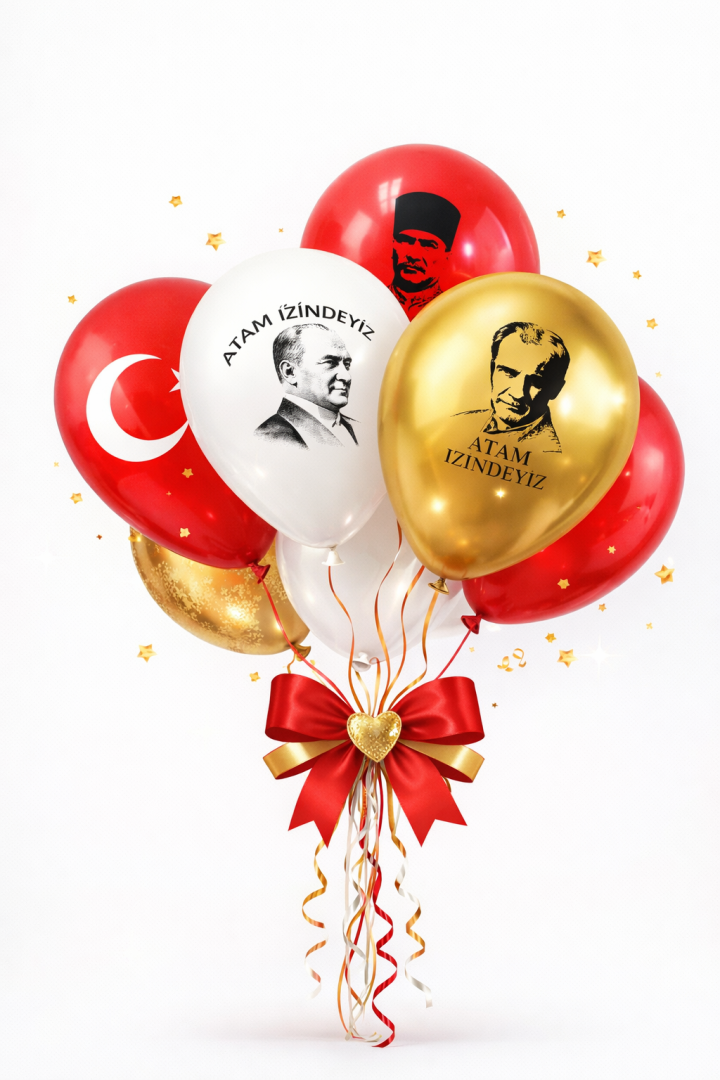 Beysüs Atatürk Baskılı Lateks Balon Ata Balon 12'Li - Beysüs