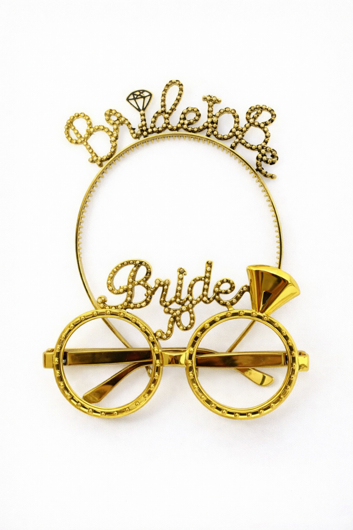 Beysüs Bride To Be Tac Gözlük Set Gold - Beysüs