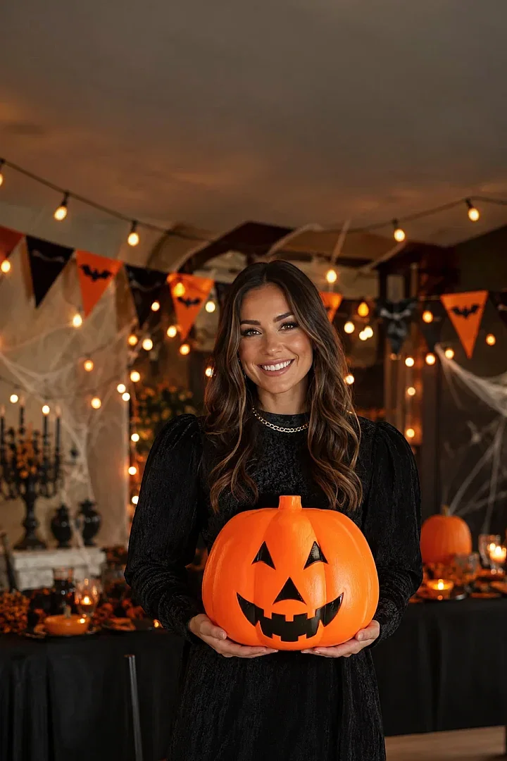 Cadılar Bayramı Halloween Balkabağı Dekoratif 20 cm - Beysüs