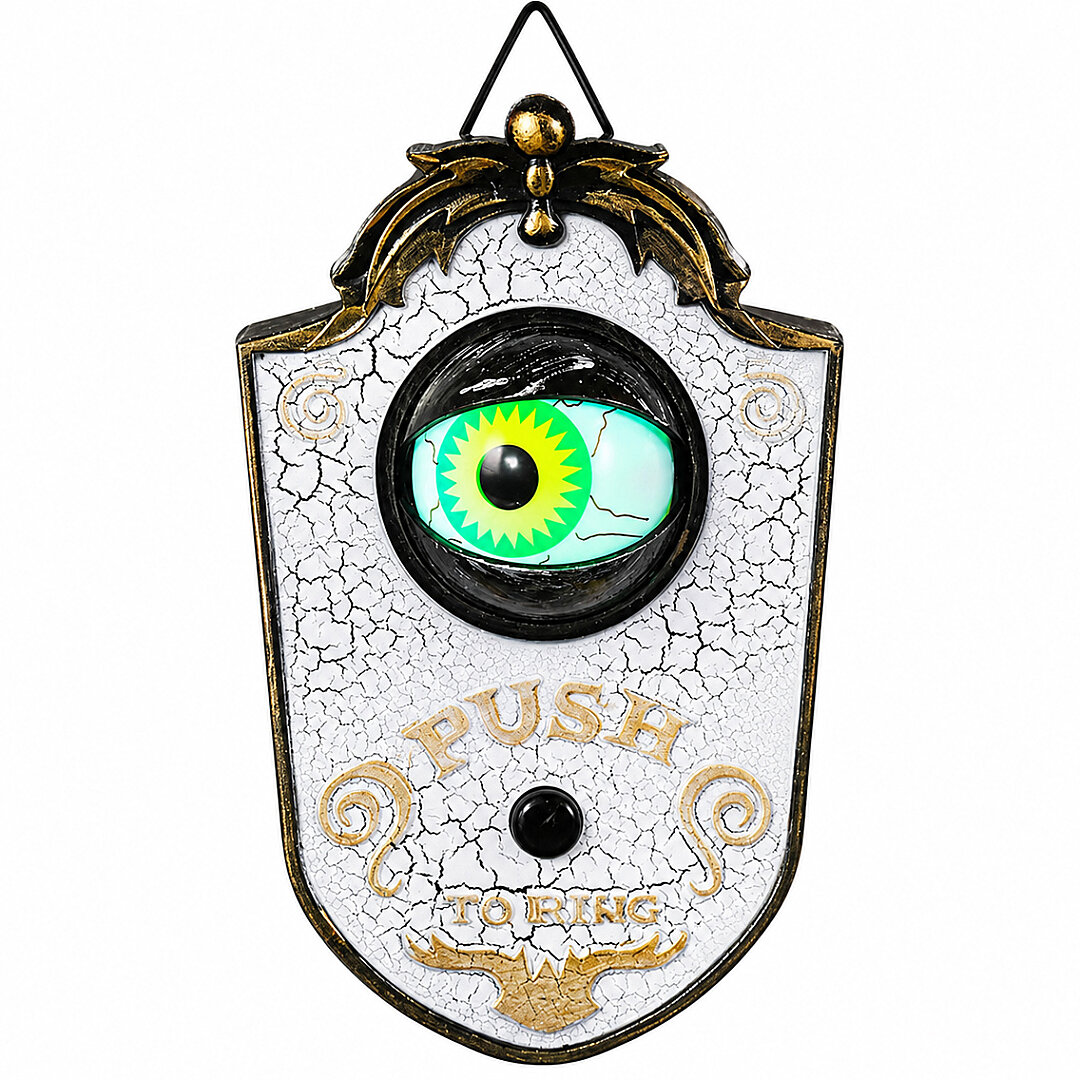 Cadılar Bayramı Halloween Ding‑Dong Kapı Zili Beyaz - Beysüs