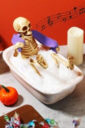 Halloween Cadılar Bayramı Duş Alan Küvetli İskelet - 9