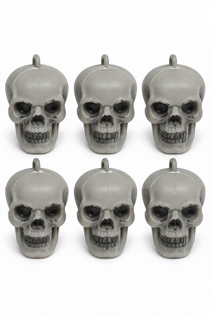 Halloween Cadılar Bayramı Kuru Kafa 6 lı Gri - Beysüs (1)