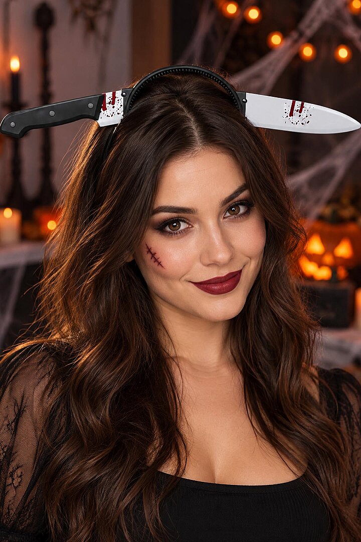 Halloween Cadılar Bayramı Tac Bıçak Görünümlü - Beysüs
