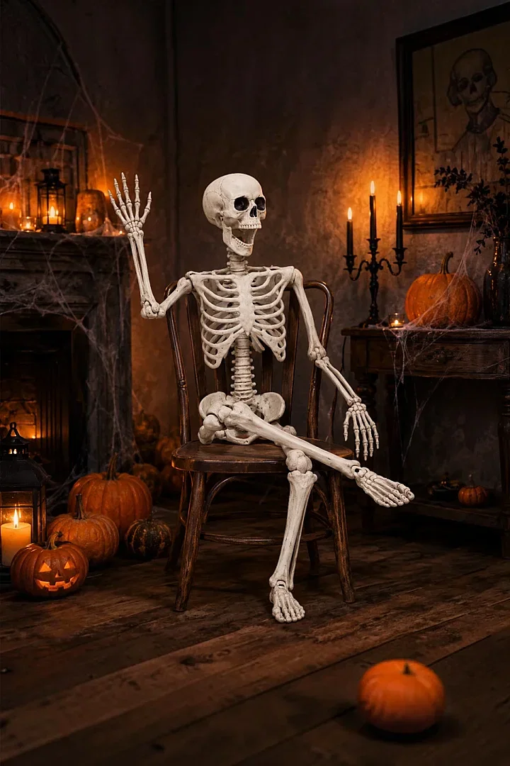 Halloween İskelet Şekil Alabilen 90 cm - Beysüs