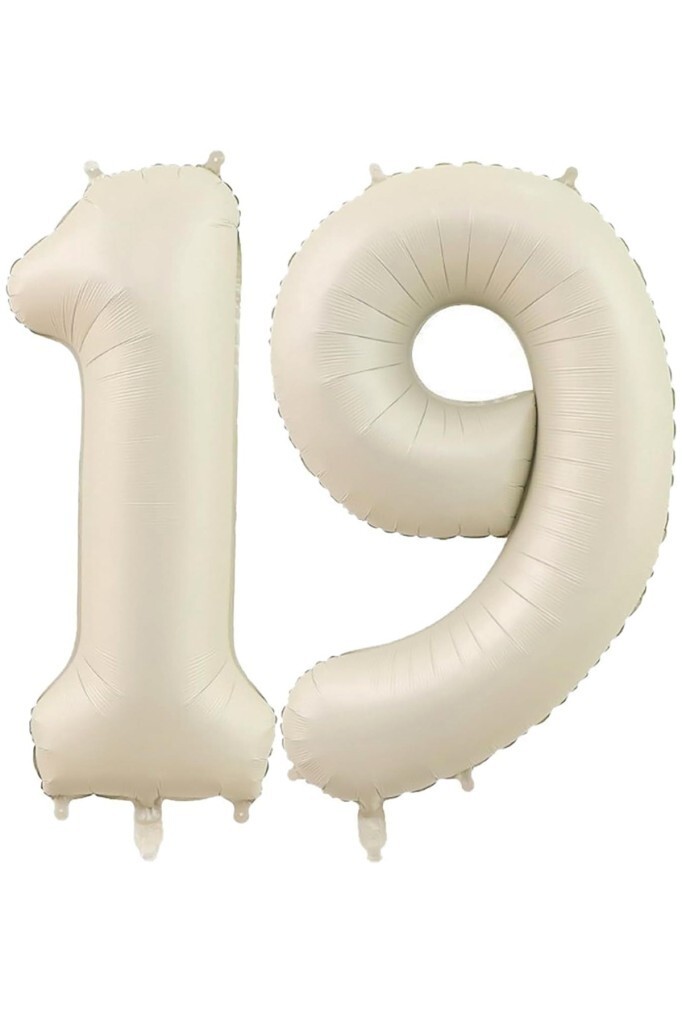 Beysüs Krem Bej 19 Rakam Folyo Balon 80 cm - Beysüs