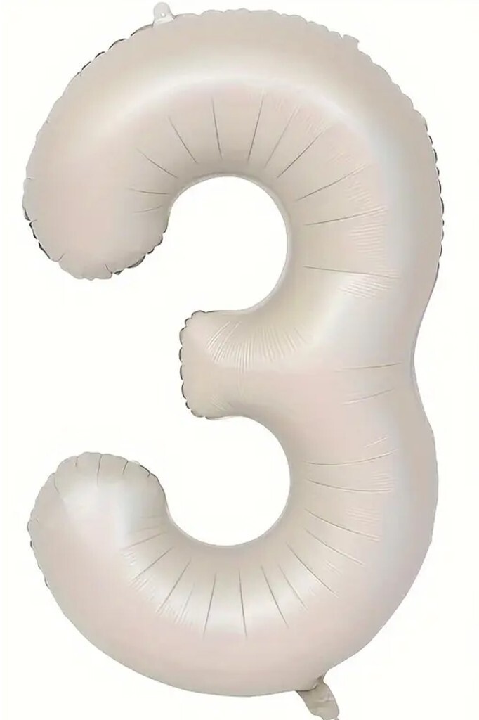 Beysüs Krem Rengi 3 Rakam Folyo Balon 80 cm - Beysüs