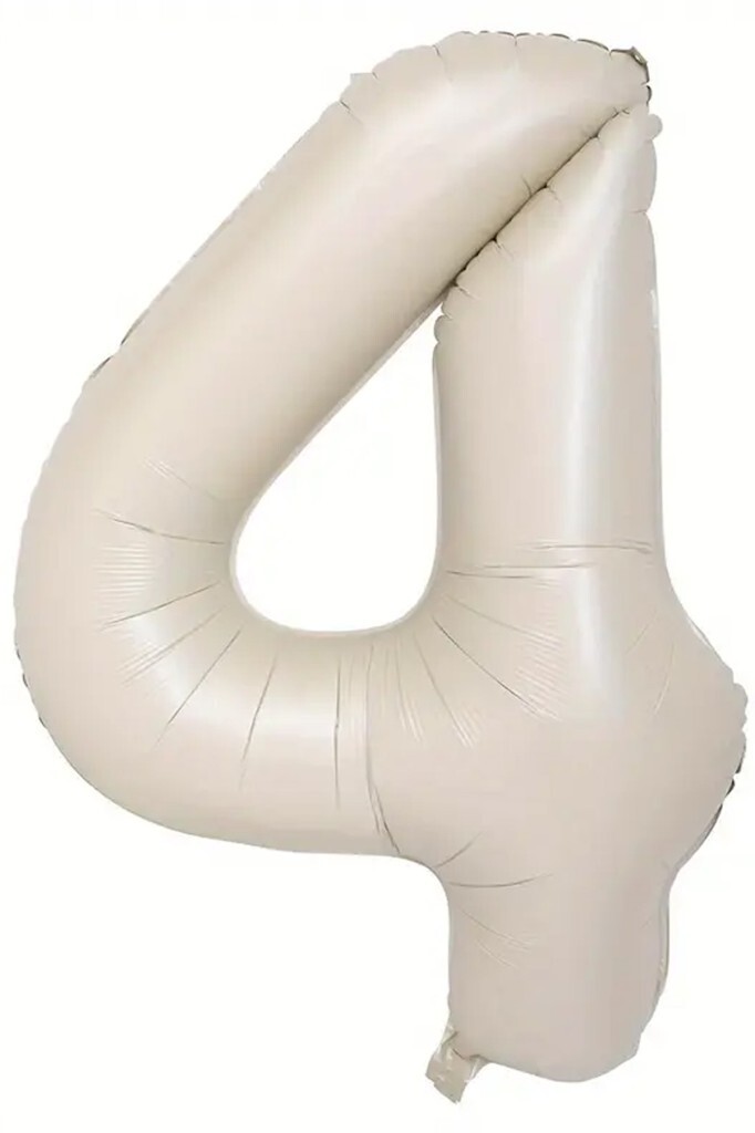 Beysüs Krem Rengi 4 Rakam Folyo Balon 80 cm - Beysüs
