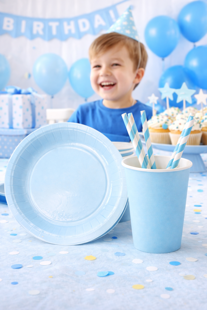 Beysüs Makaron Mavi 8'Li Tabak Bardak Set - Beysüs (1)