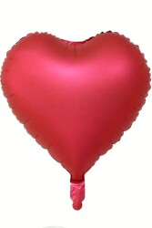 Beysüs Mat Kırmızı Kalp Folyo Balon 5 Adet 45cm - Beysüs (1)