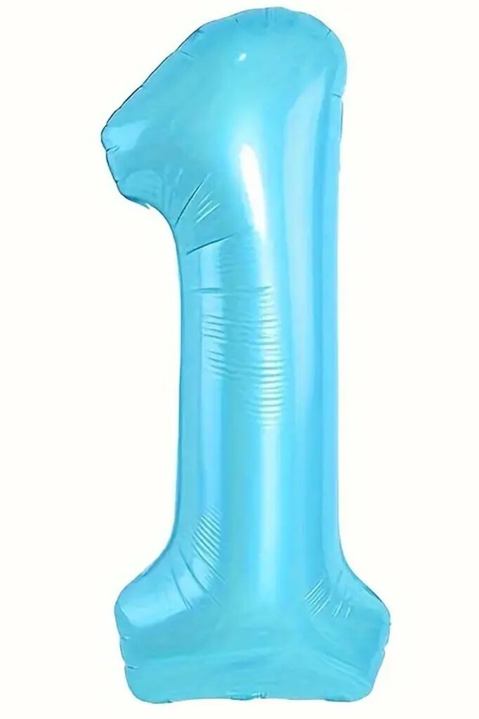 Beysüs Mavi 1 Rakam Folyo Balon 80 cm - Beysüs