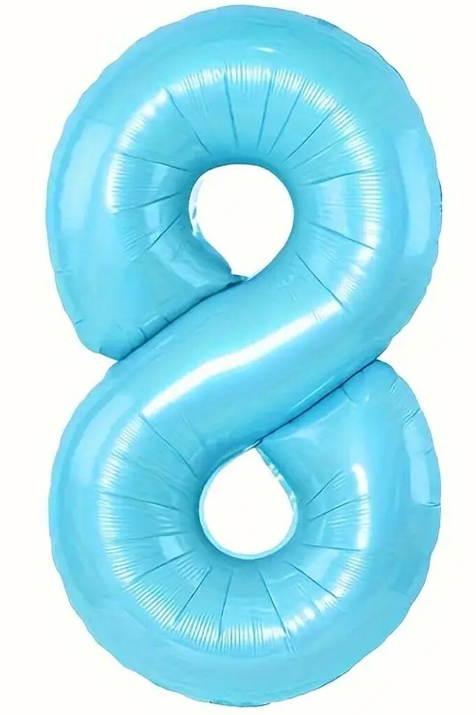Beysüs Mavi 8 Rakam Folyo Balon 80 cm - Beysüs