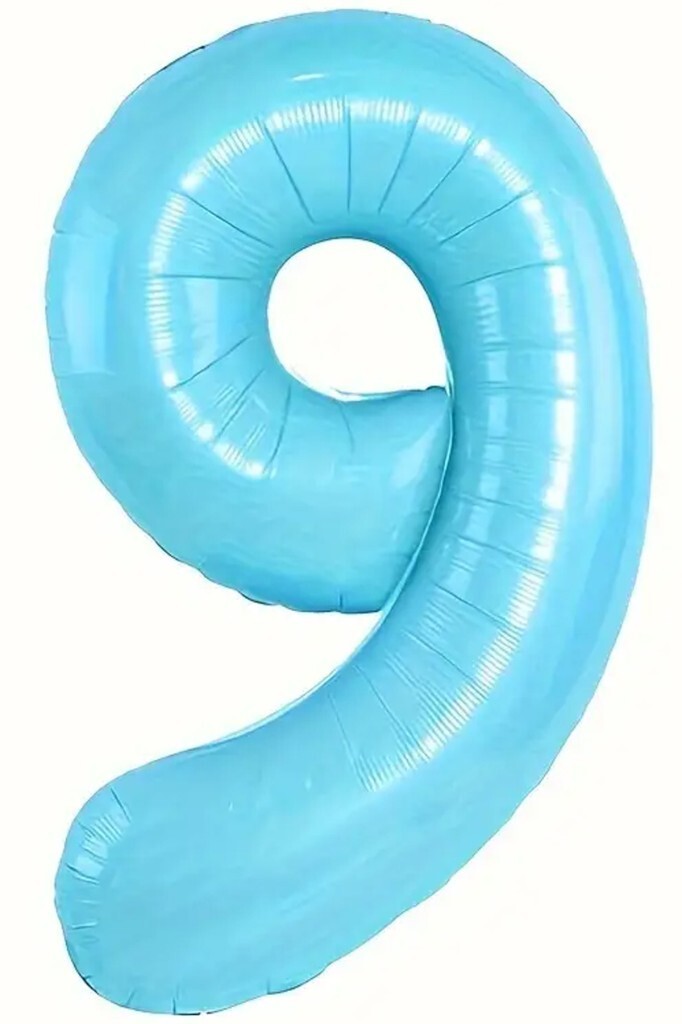 Beysüs Mavi 9 Rakam Folyo Balon 80 cm - Beysüs