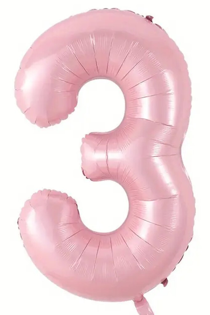 Beysüs Pembe 3 Rakam Folyo Balon 80 cm - Beysüs