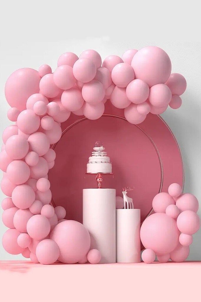 Beysüs Pembe Makaron Balon 20 adet 12inç - Beysüs