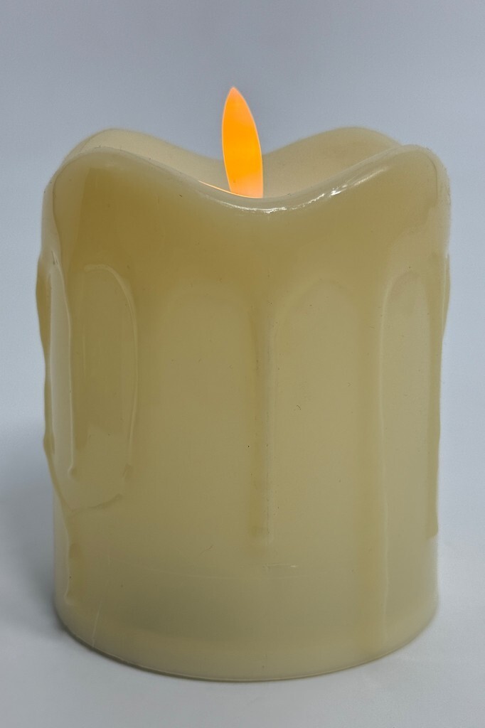 Beysüs Pilli Led Mum Kalın 10 cm - Beysüs