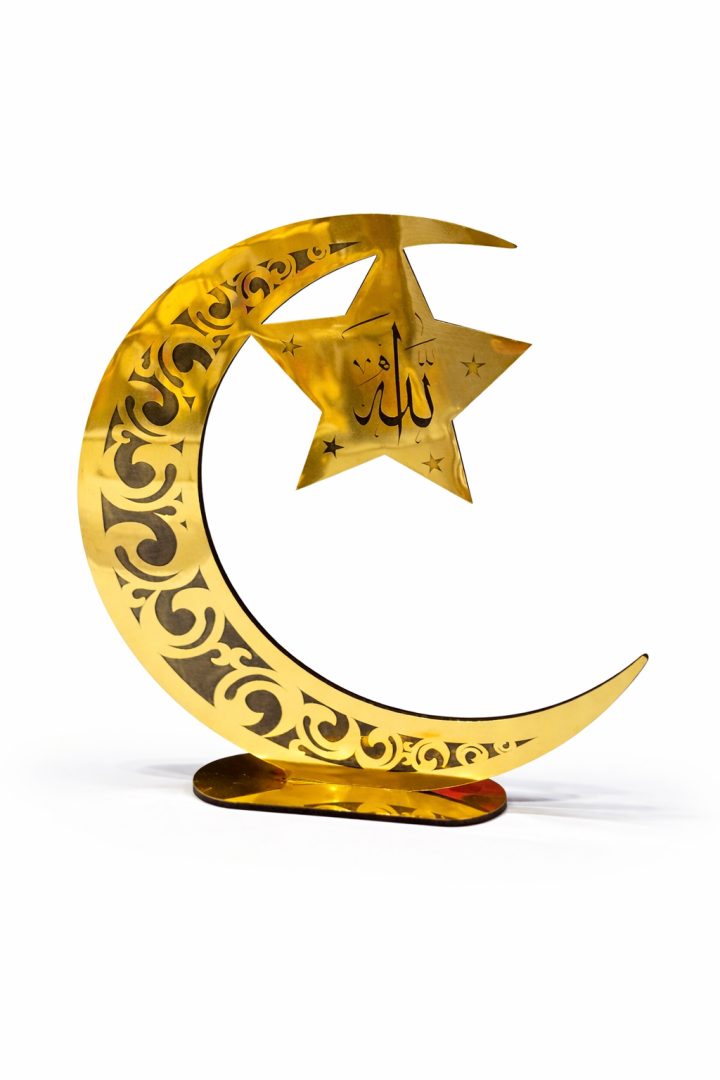 Beysüs Ramazan Ayı Dekoratif Pleksi Ay Yıldız Model Gold - Beysüs (1)