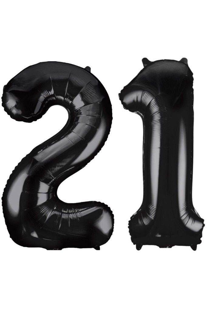 Beysüs Siyah 21 Rakam Folyo Balon - Beysüs