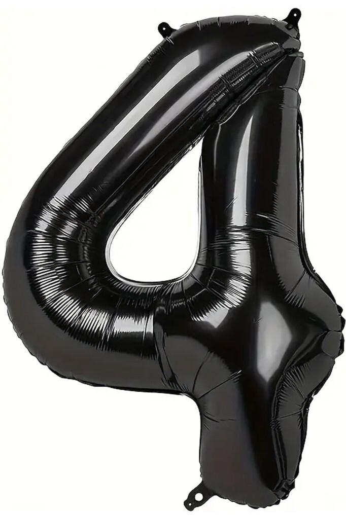 Beysüs Siyah 4 Rakam Folyo Balon 80 cm - Beysüs