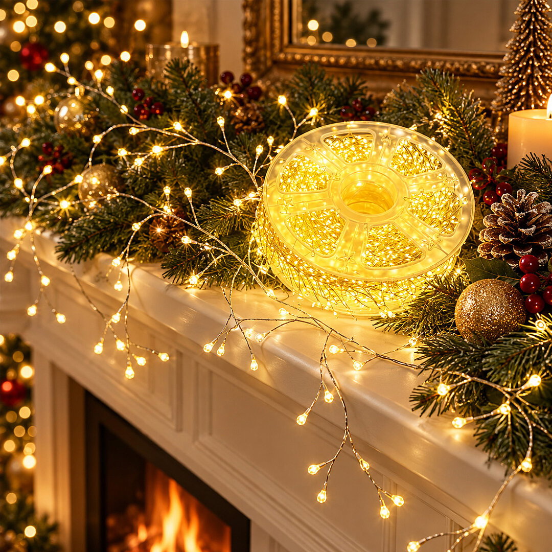 Beysüs Yılbaşı Ağacı 30 Metre Dallı LED Tel Işık Gün Işığı Kumandalı Fonksiyonlu Peri Led - Beysüs