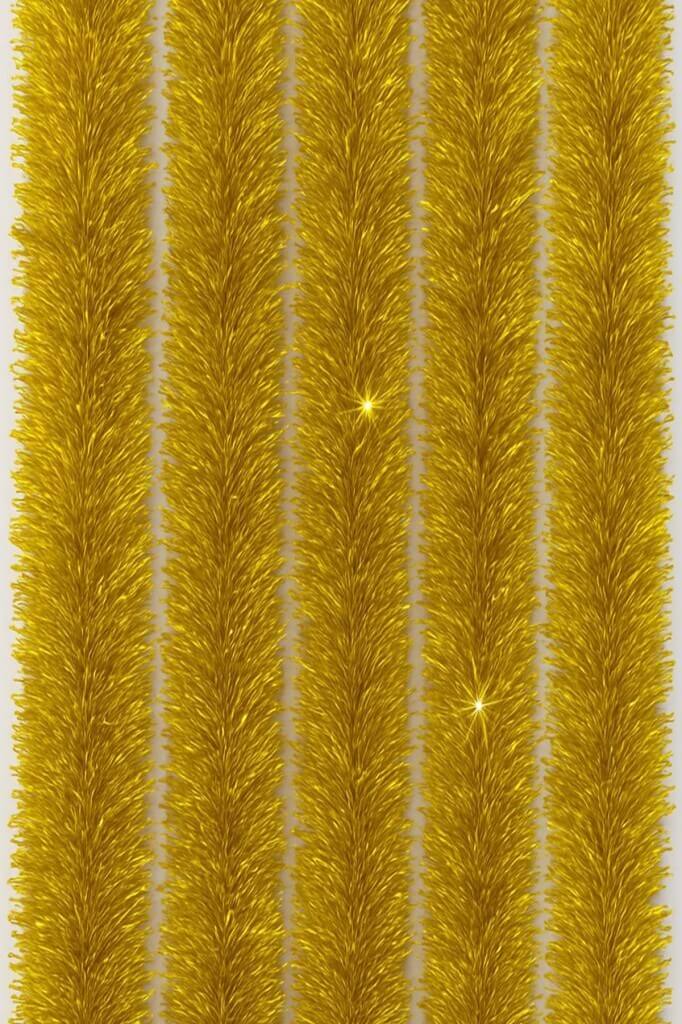 Yılbaşı Ağacı Süsü Gold Altın Sim 2 mt 5’li Paket - 1