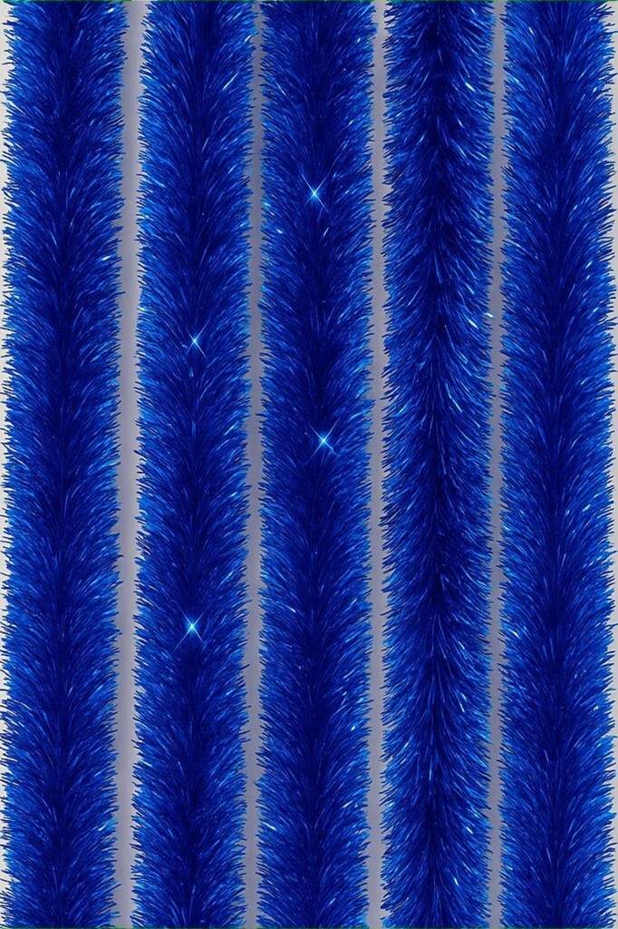 Beysüs Yılbaşı Ağacı Süsü Mavi Lacivert Sim 2 mt 5'li Paket - Beysüs