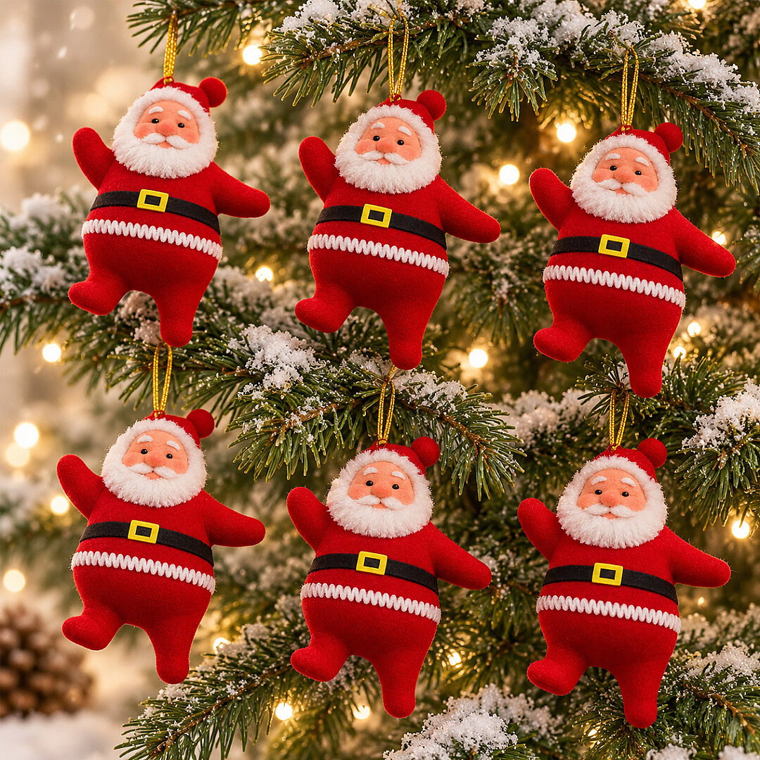 Beysüs Yılbaşı Ağacı Süsü Mini Noel Baba 6'lı Set - Beysüs