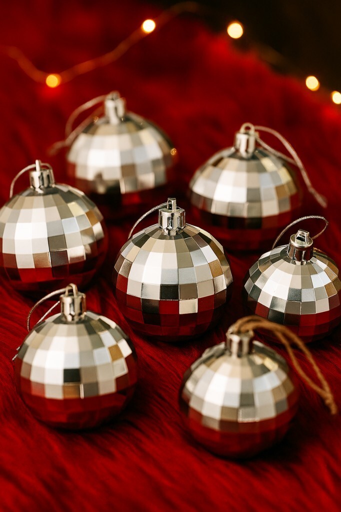 Beysüs Yılbaşı Çam Ağacı Süsü Disko Topu Görünümlü 4 cm 6 lı - Beysüs