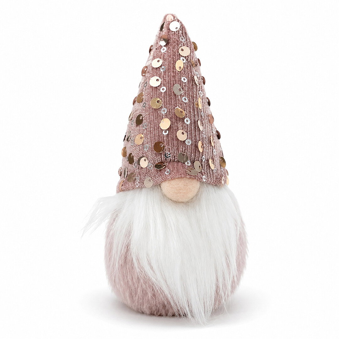 Yılbaşı Çam Ağacı Süsü Şans Cücesi Gnome Rosegold - Beysüs (1)