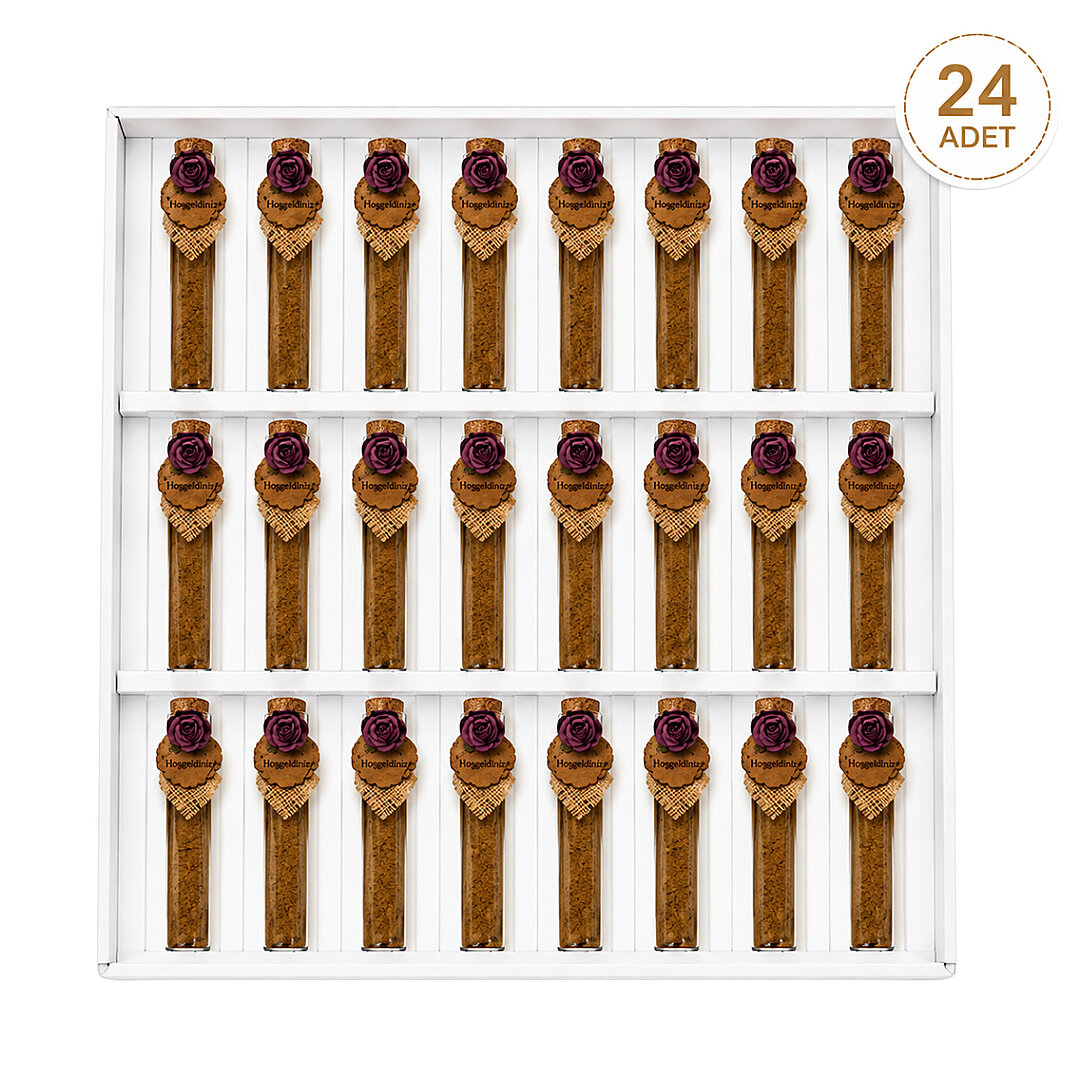 Bordo Renk Hediyelik Kına 24 Adet - 1