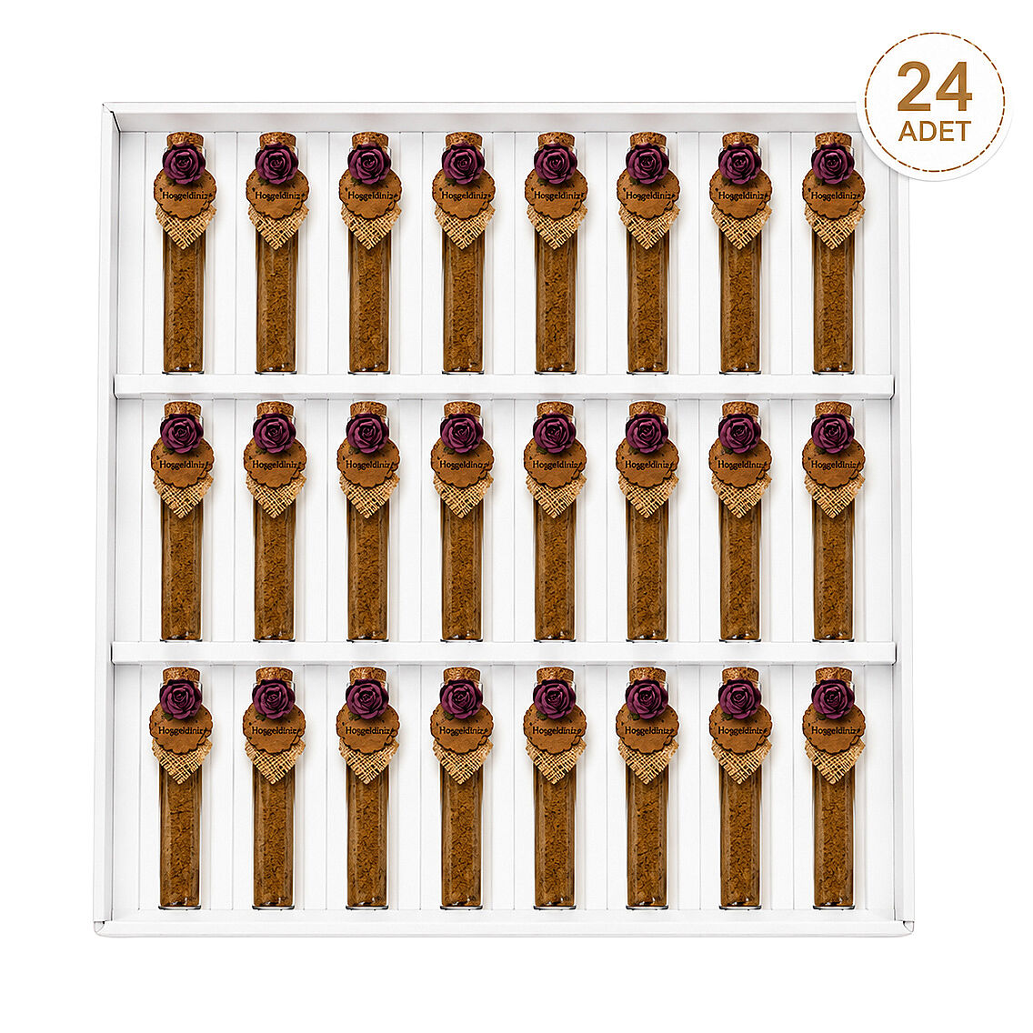 Bordo Renk Hediyelik Kına 24 Adet - 1