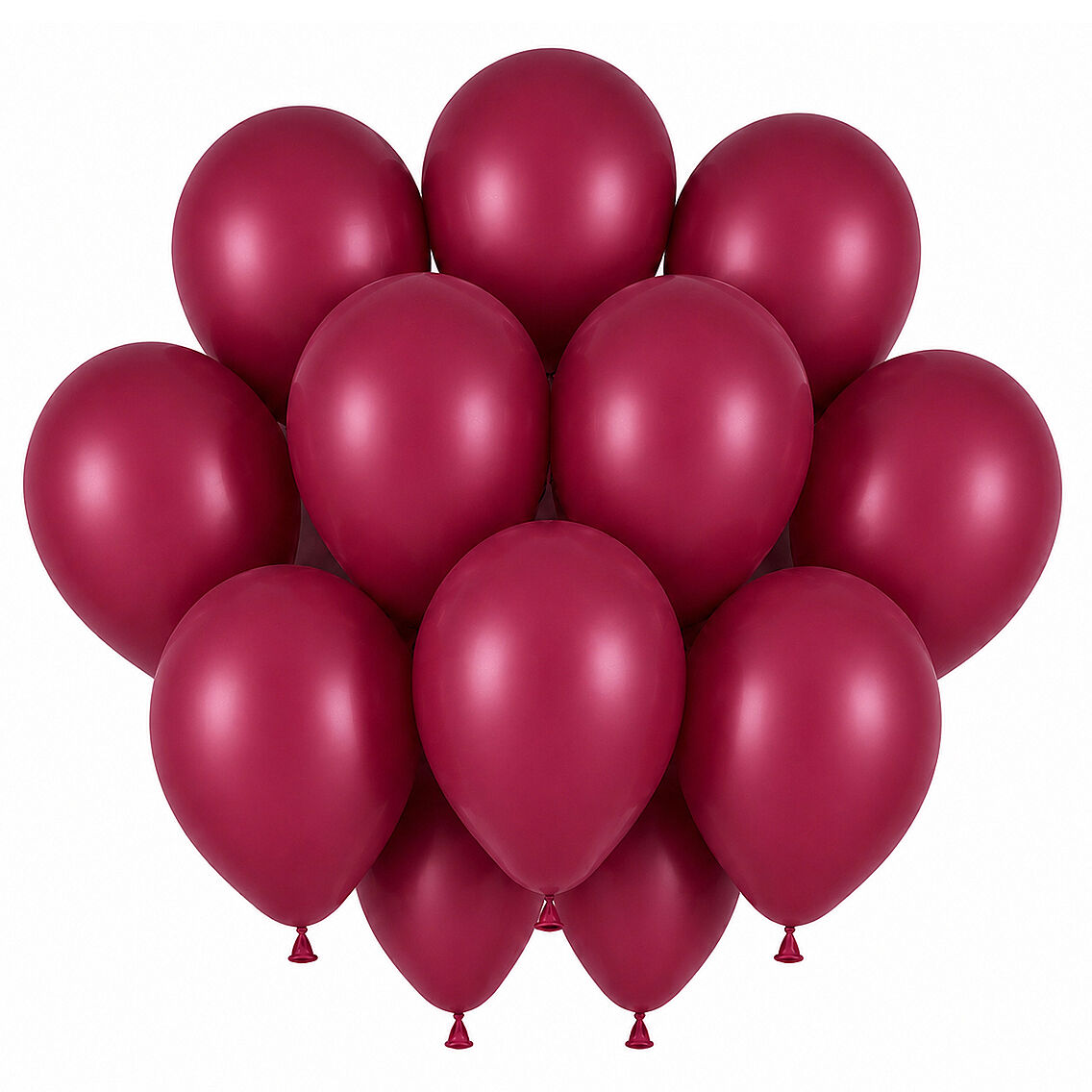 Bordo Renk Lateks Pastel Balon (30 cm) - 12 Adet - 1