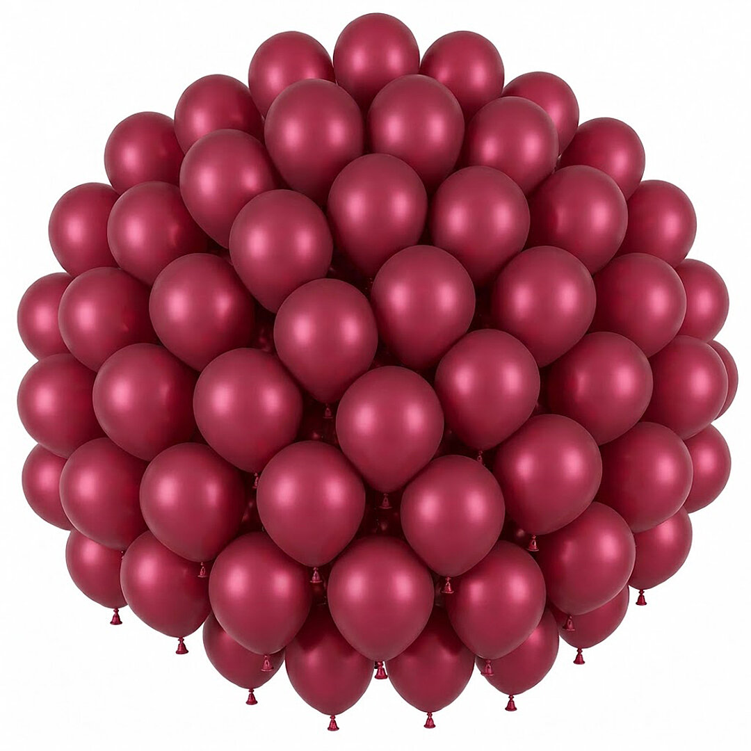 Bordo Renk Lateks Pastel Balon (30 cm) - 50 Adet - Beysüs