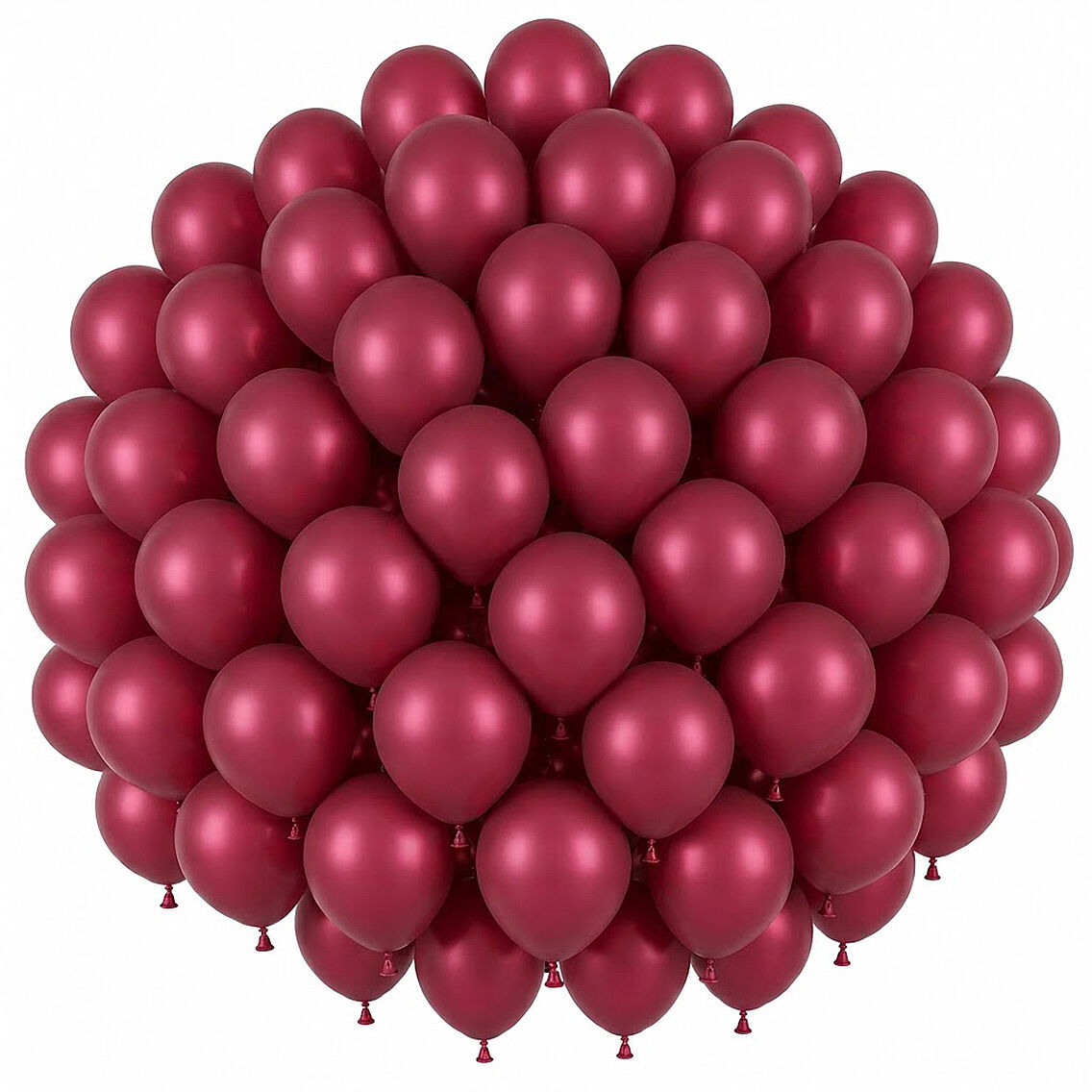 Bordo Renk Lateks Pastel Balon (30 cm) - 50 Adet - 1