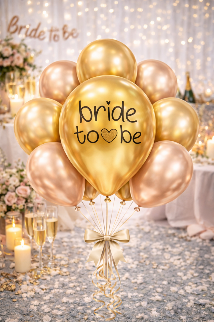 Bride Balon Krom Altın 5'li 12 inç - 2