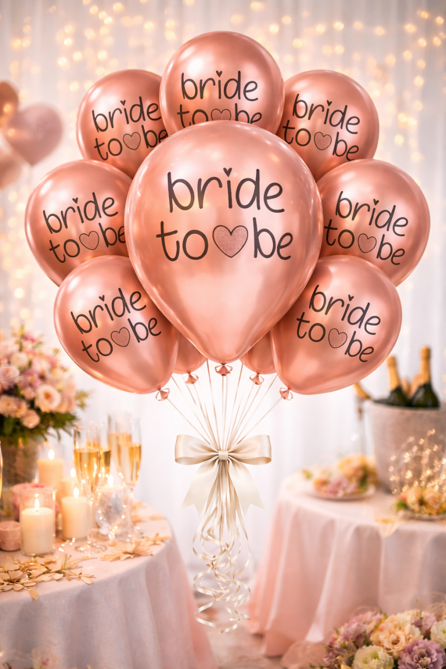 Bride Balon Krom Rosegold 10'lu 12 inç - 2