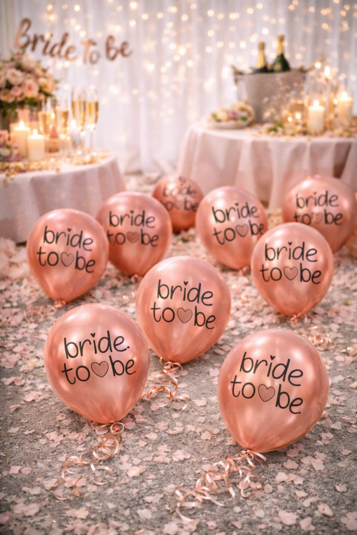 Bride Balon Krom Rosegold 10'lu 12 inç - 4