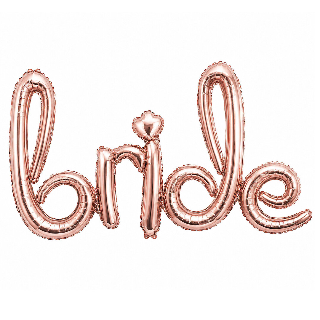 Bride El Yazısı Rose Gold Folyo Balon - Beysüs